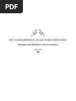 Business and Electronic Communication: How Culture Difference Can Lead To Miscommunication