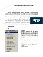 Modul Pengolahan Data Geolistrik Dengan Res2dinv