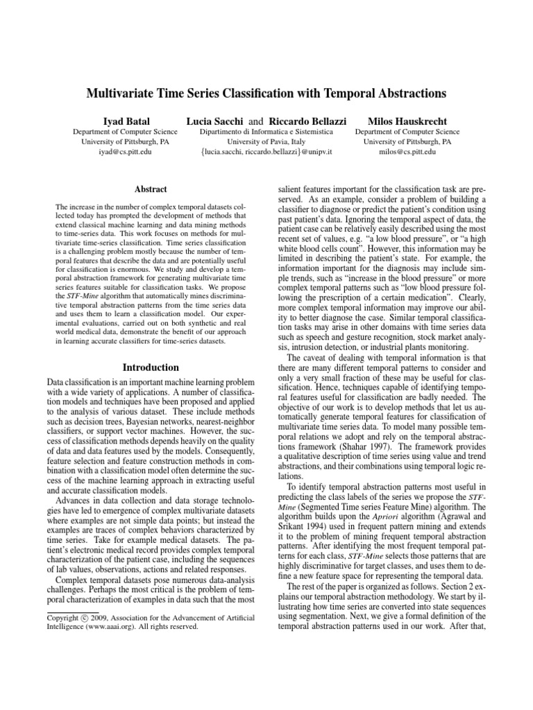 Time Series Classification | PDF | Statistical Classification | Time Series