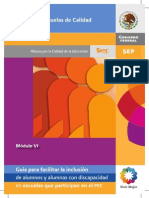 Guia para la inclusión de alumnos con discapacidad  en escuelas que participan en el PEC