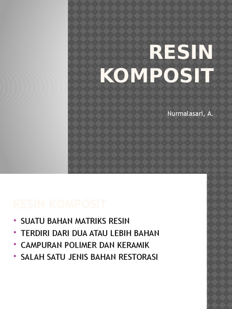 Klasifikasi dan Karakteristik Resin Komposit | PDF