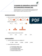 Simulacro de Examen de Admisión A Sise PDF