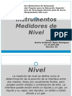 Los instrumentos Medidores de Nivel.