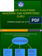 Standar Pendidik Dan Tenaga Kependidikan Sartono 2012