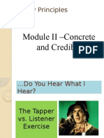 Module II - Concrete and Credible - Siu