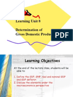 Learning Unit 8 Determination of Gross Domestic Product