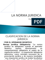 Clasificacion de las N. Juridicas