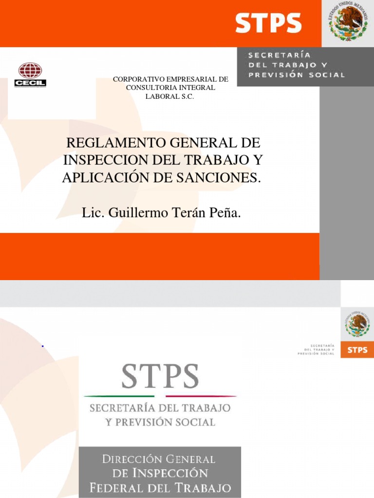 REGLAMENTO GENERAL DE INSPECCIONES Y SANCIONES | Derecho laboral