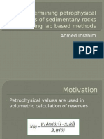 Determining Petrophysical Properties of Sedimentary Rocks Using Lab