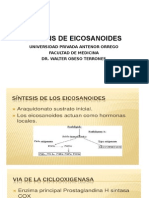 síntesis de eicosanoides