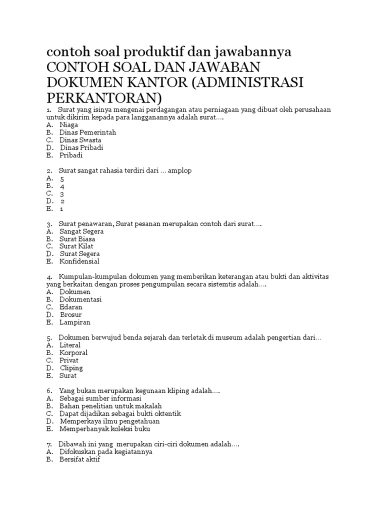 Contoh Soal Bab 9 Semester 2 Sarana Dan Prasarana