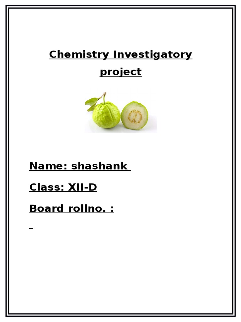 Chemistry Project Titration Analytical Chemistry