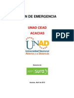 Plan Emergencias Unad Acacias 2012