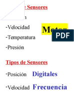 Tipos de sensores automotrices: posición, velocidad, temperatura y presión