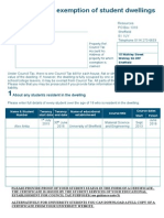 Student Council Tax Exemption Form