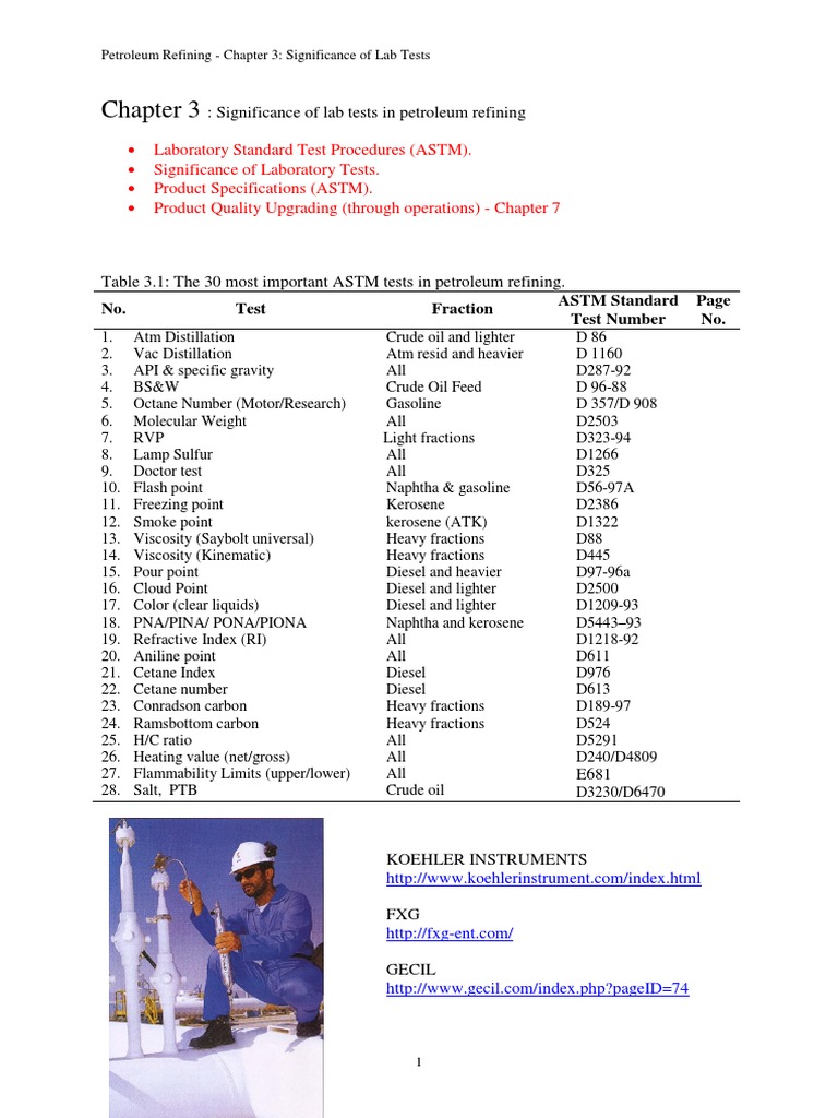 Chapter03 - Lab Tests | PDF | Chemical Process Engineering | Physical ...