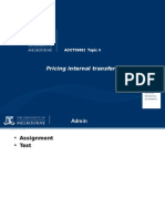 Pricing Internal Transfers: ACCT30002 Topic 4