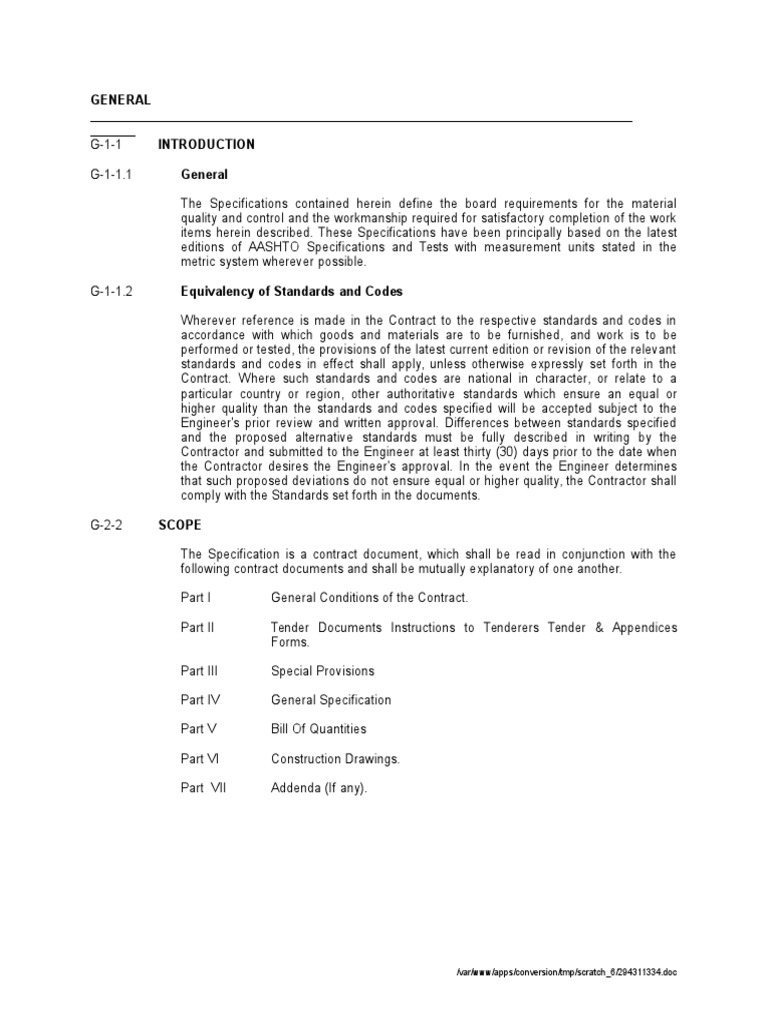 Construction Specification Overview | PDF | Specification (Technical ...
