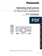 PT-D3500E: Operating Instructions