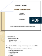 Tanah Longsor Ditinjau Dari Kondisi Geologi