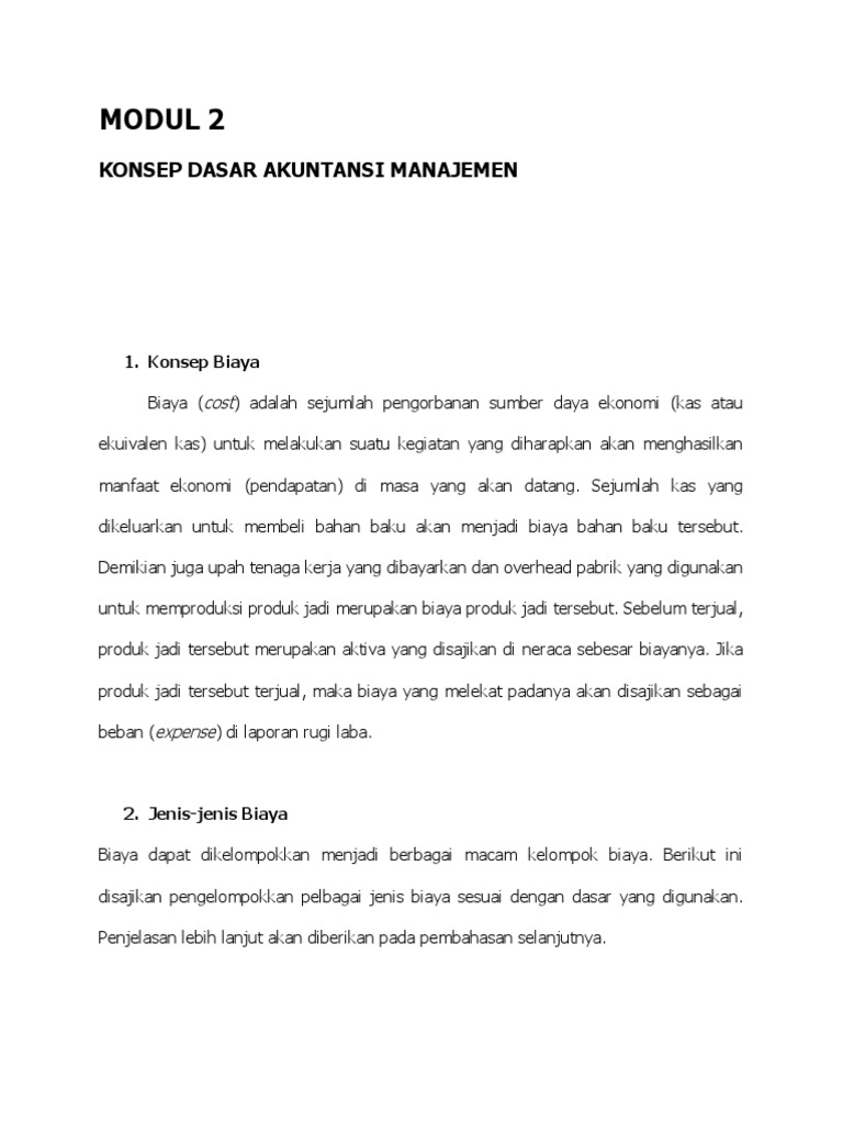 Dasar Akuntansi Manajemen