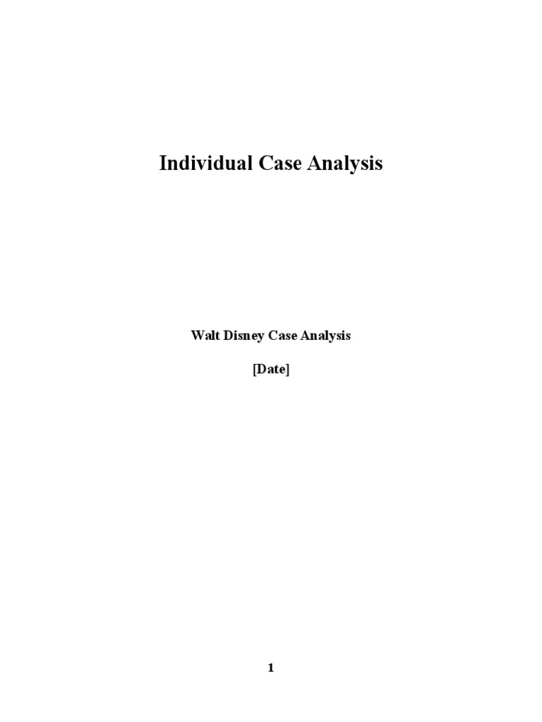 Walt Disney Case Analysis PDF The Walt Disney Company