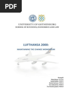 Case Lufthansa 2000 - Analysis and Conclusion