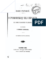 O Pomorskoj Sili Hrvata Za Doba Narodnih Vladara S Uvodom o Rimskim Liburima - Bare Popović