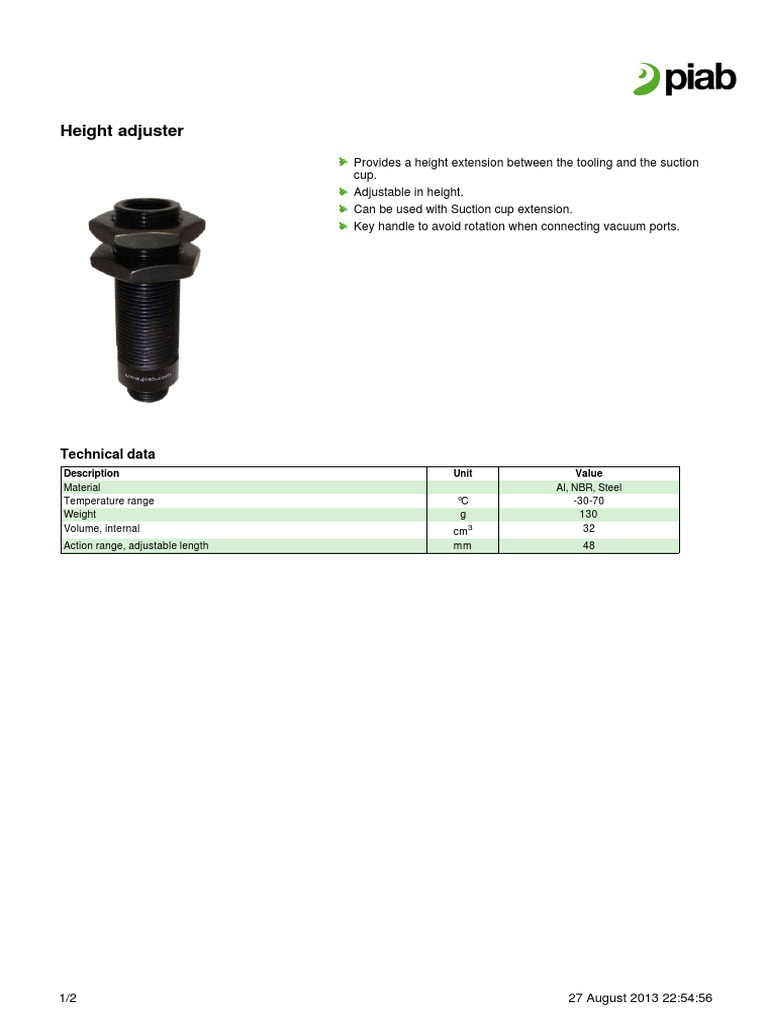 Industrial Height Adjuster Guide | PDF