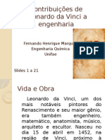 Contribuições de Leonardo Da Vinci A Engenharia