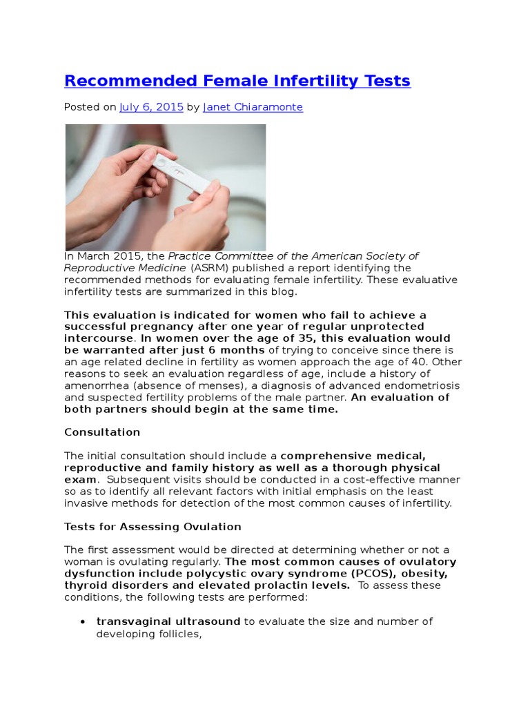 HSG Female Infertility Tests Infertility Sexual Anatomy