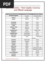 Countries, Capital and Coutries