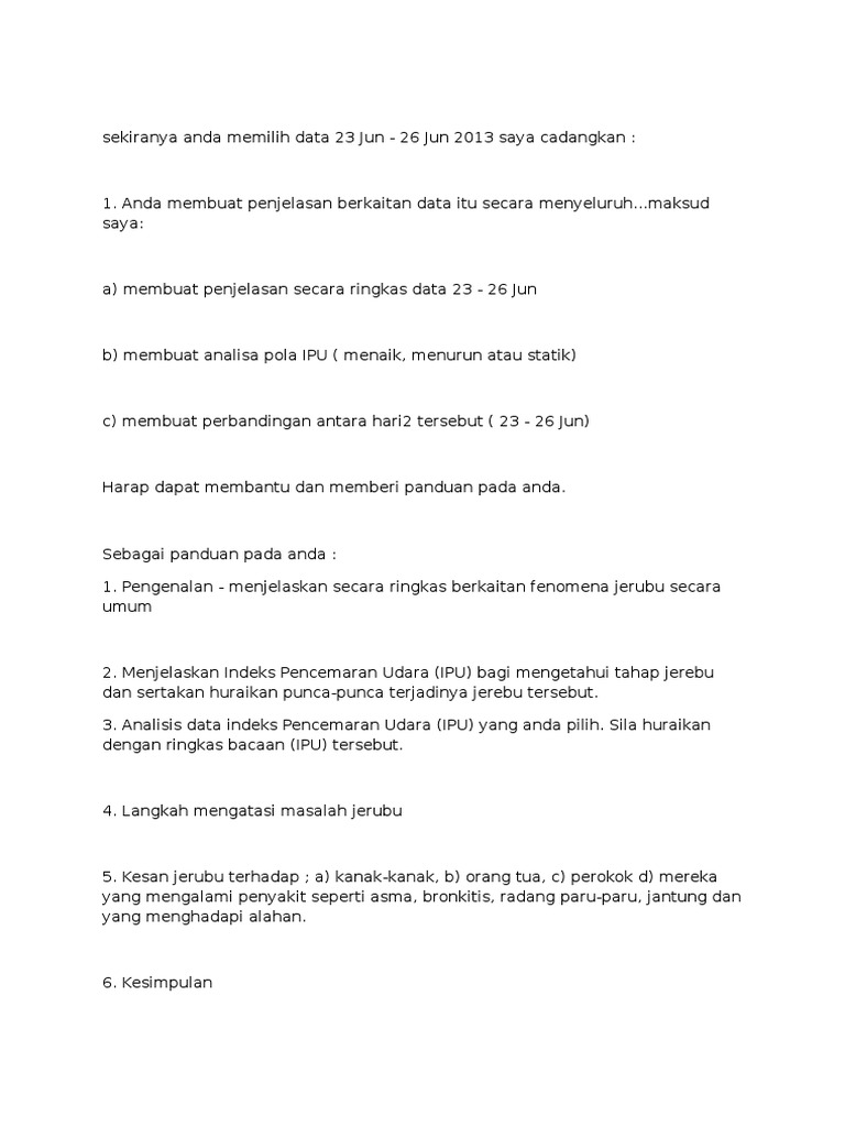 Indeks Pencemaran Udara Pdf