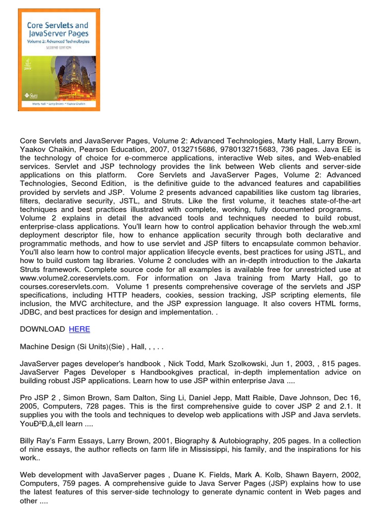 1009 | PDF | Java Server Pages | Java Servlet