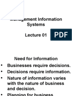 Management Information Systems Lecture Overview