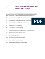 Máximas Redactadas Por El General San Martín para Su Hija