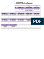 spring 2016 eoc testing calendar