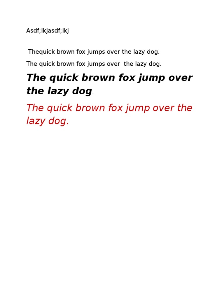Quick Brown Fox: A Classic Sentence | PDF