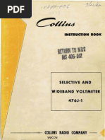 Collins Selective and Wideband Voltmeter 476J-1 Manual 523 0276 00, Revised 15 June 1961.