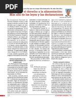 Asegurar el derecho a la alimentación