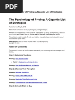 The Psychology of Pricing: A Gigantic List of Strategies