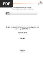 Projeto Interdisciplinar Aplicado (PROINTER I) Relatório Final