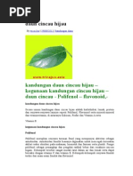 Download Daun Cincau Hijau by Norsyekii Chea-QirRa SN289255976 doc pdf