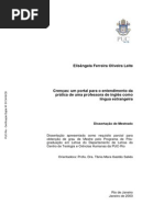 [Tese] Crenças - Um Portal para o Entendimento da P´ratica de uma Professora de Inglês como LE (Elisângela Ferreira Oliveira Leite)