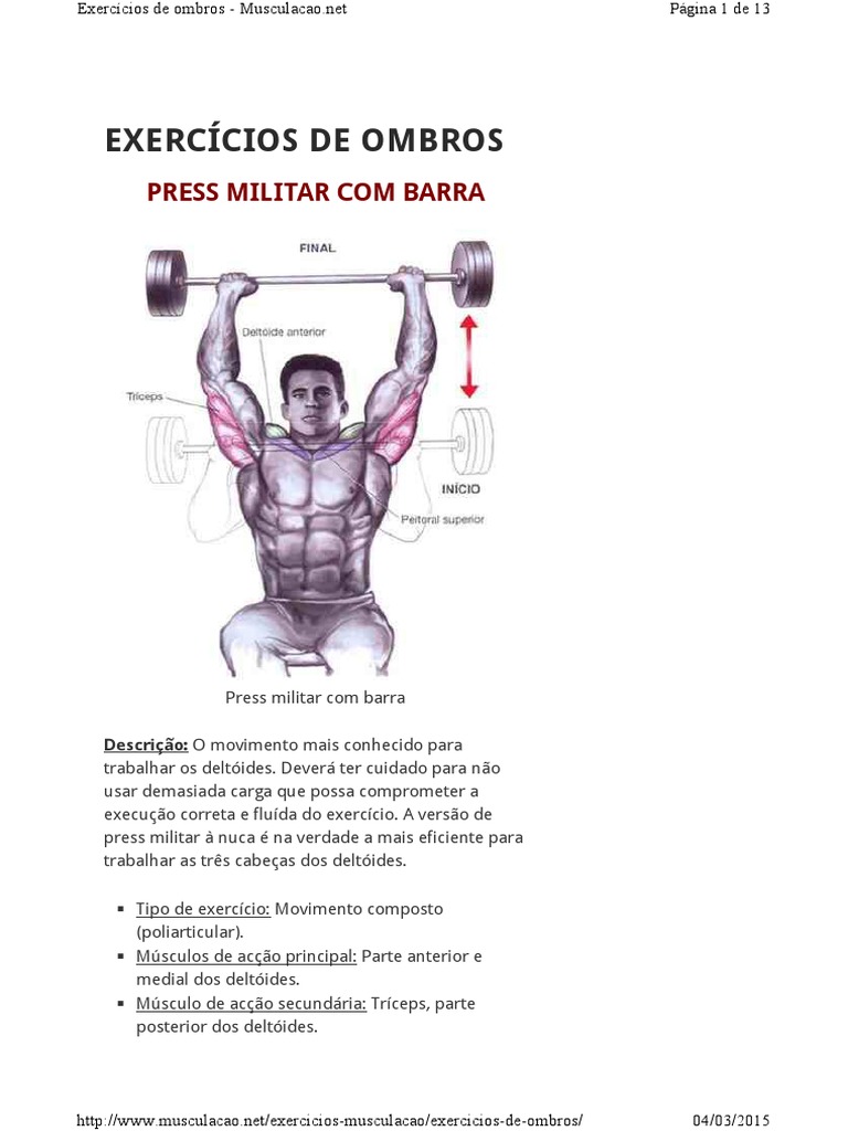 Guia Completo de Exercícios de Ombros | PDF | Estresse (Mecânica) |  Movimento (Física), image size:768x1024