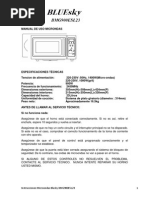 Manual Lavadora Bluesky Blf 1017es