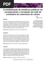 A mediatização de temáticas públicas via recomposição e circulação em rede de conteúdos de coberturas de crimes