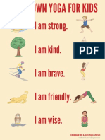 Calm Down Yoga For Kids Poster