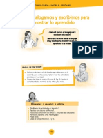 Leemos, Dialogamos y Escribimos para Demostrar Lo Aprendido PDF