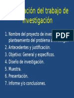 Presentación Del Trabajo de Investigación